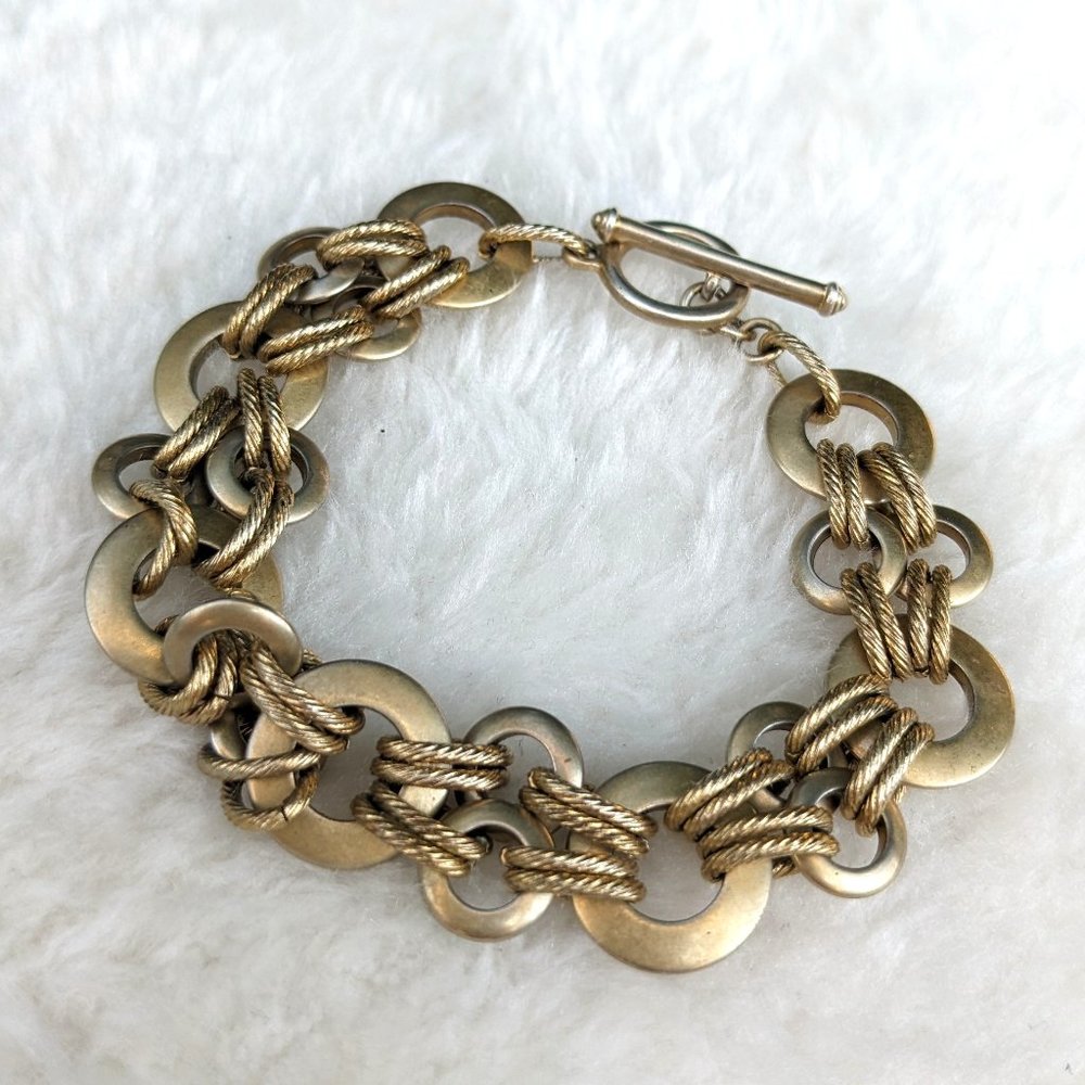 Vintage Gold-Tone Chain Bracelet
